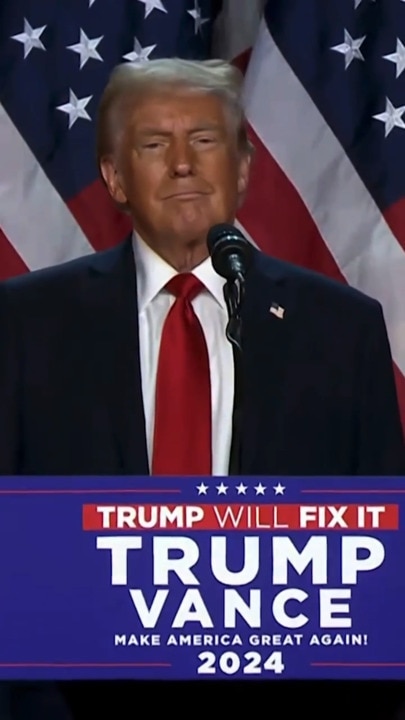 Trumps first victory speech as he wins the presidential election 2024