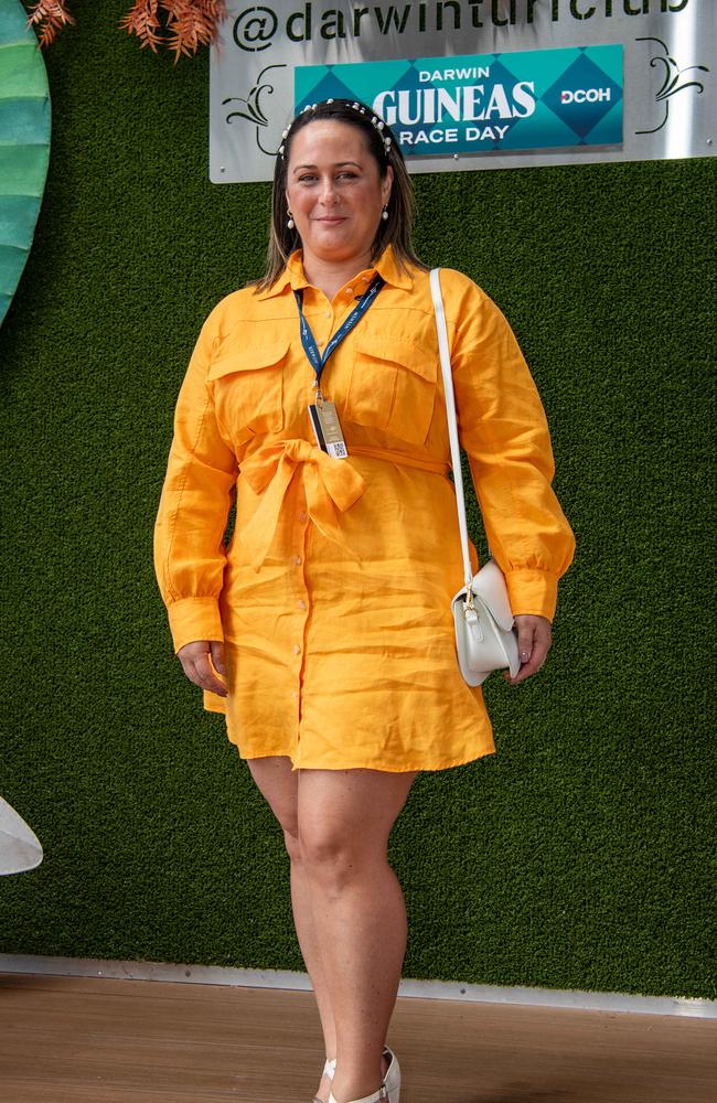 Nerissa Calkin at the 2024 Darwin Guineas kicking off the Darwin Cup Carnival. Picture: Pema Tamang Pakhrin