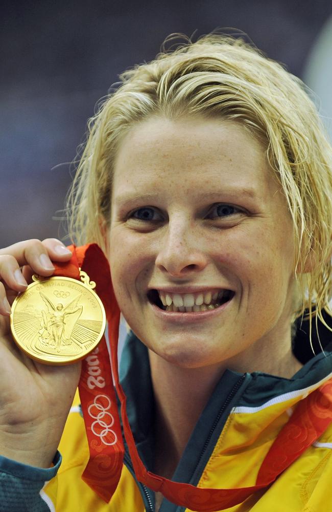 Golden girl Leisel Jones at the 2008 Beijing Olympics. Picture: News Corp Australia