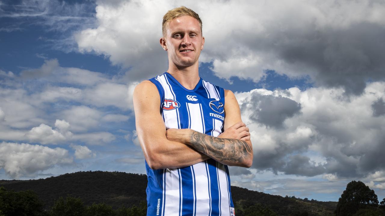 North Melbourne recruit Jaidyn Stephenson. Picture: Jake Nowakowski