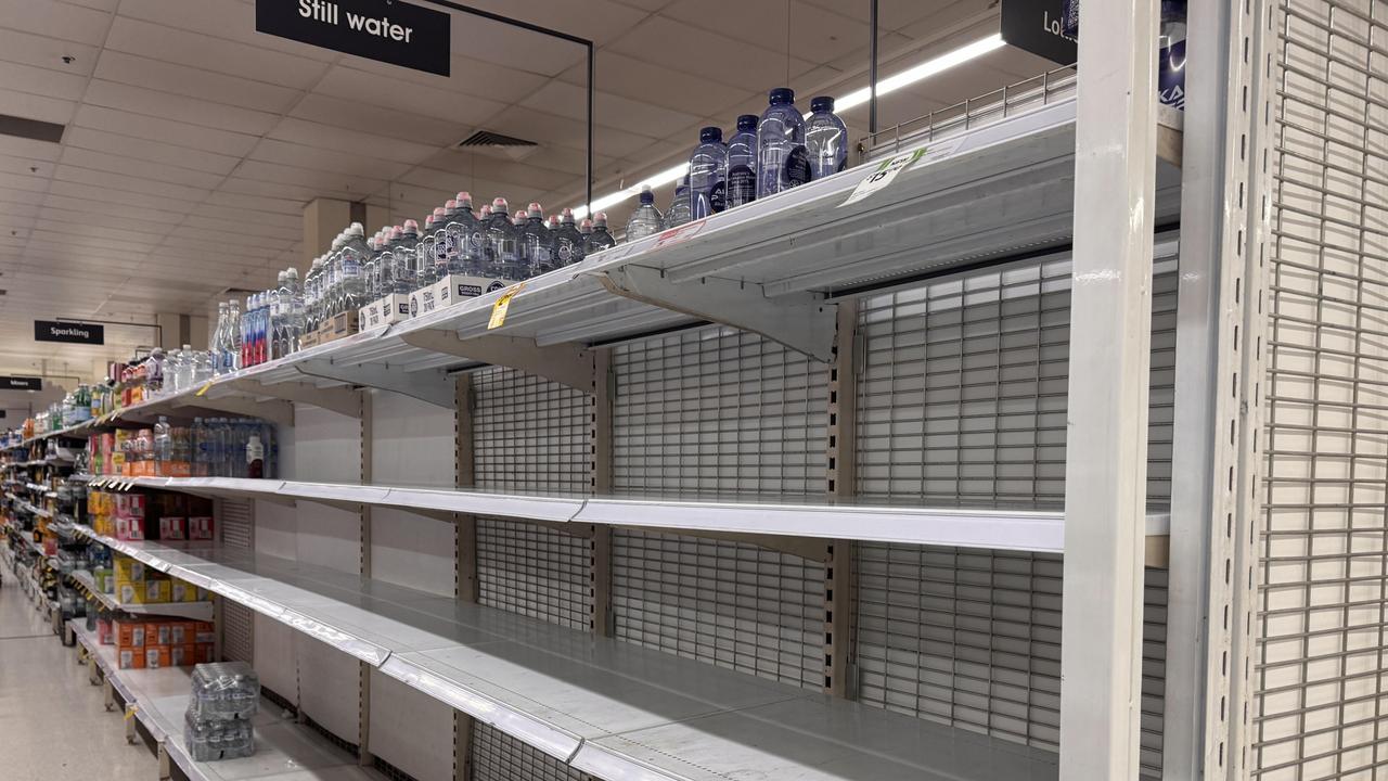 No bottled water in supermarkets including those on the bay islands. Picture contributed