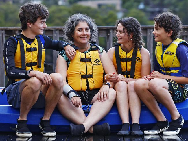 WEEKEND TELEGRAPH - 8.5.24MUST CHECK WITH PIC EDITOR BEOFRE USE - Belinda Butcher and her kids at 1st Tambourine Bay Sea Scouts. L to R, Ben, Belinda, Emily and Eddy. Picture: Sam Ruttyn