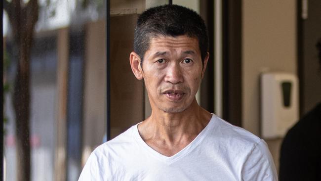 Real estate agent Alan Yin pictured leaving Parramatta Local Court. Picture: Julian Andrews