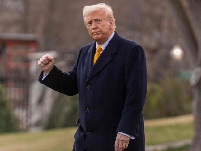 US President Donald Trump gestures as he departs the White House in Washington, DC, on his way to his Mar-a-Lago resort in Florida. Picture: AFP