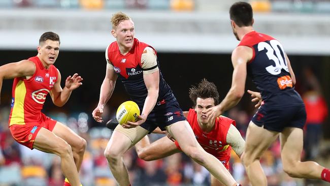 Clayton Oliver in action for the Demons. Picture: Getty Images