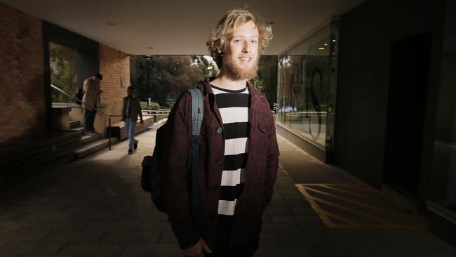 Alex Berry struggled to find accommodation when he came to Tasmania to study at UTAS Picture: MATHEW FARRELL