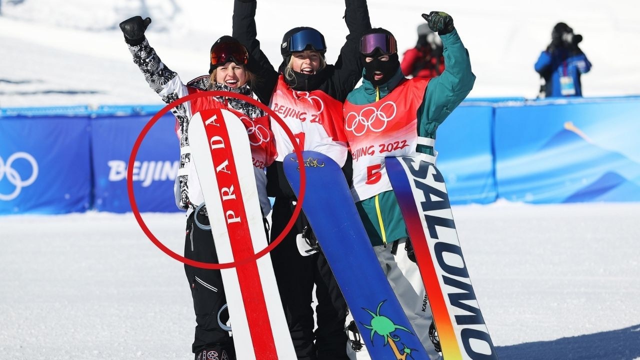 Julia Marino after winning silver with a Prada board that would later cause her to pull out of the next event. Picture: Maja Hitij/Getty Images