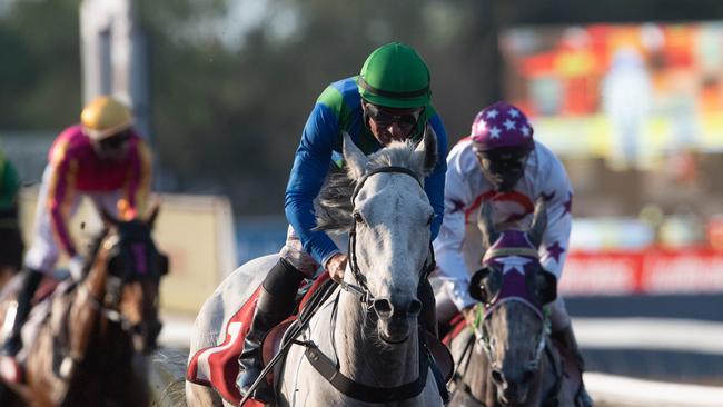 All the glitz and glamour from the 2020 Great Northern Darwin Cup Carnival. Great Northern Darwin Cup winner IHTSAHYMN, Jockey Peter Hall, Trainer Rob Gulberti Picture: Che Chorley