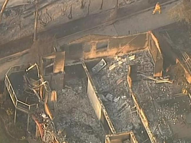 An aerial shot of the devastating impact of the Tathra bushfires.