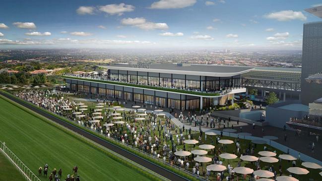 The Winx Stand is being proposed in honour of the legendary racehorse. Image: Cox Architecture