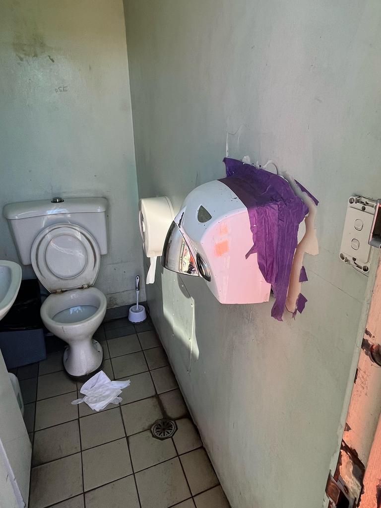 Toilet facilities at a driver layover station in Seven Hills. Picture: supplied