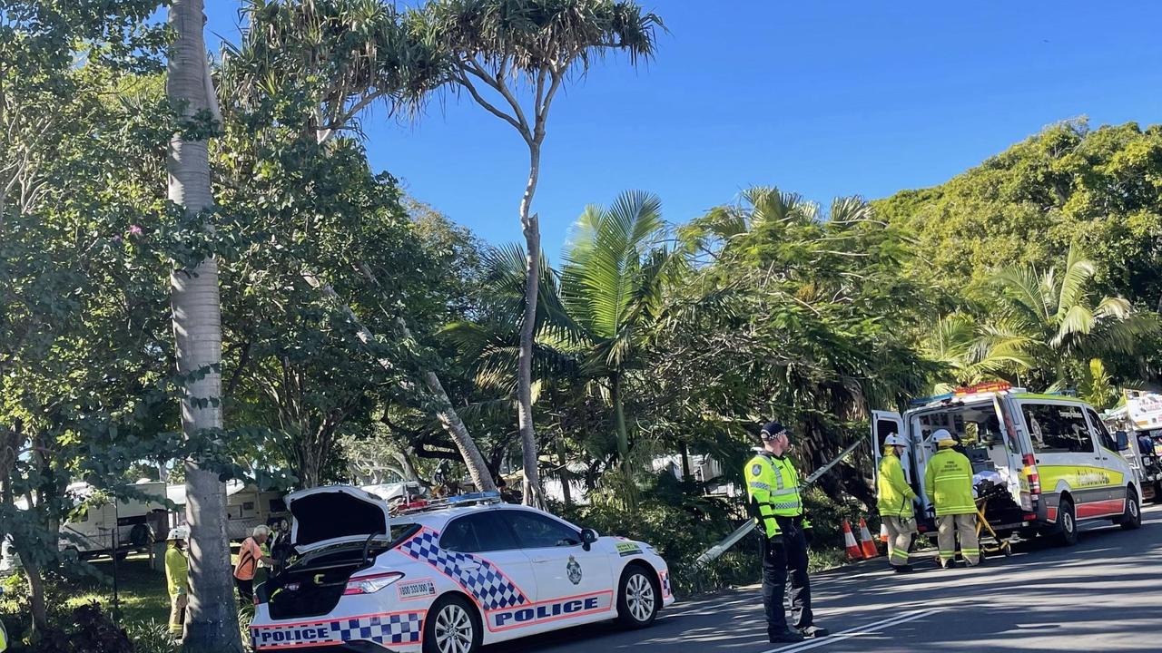 Police are directing traffic on the Esplanade at Hervey Bay after a crash.