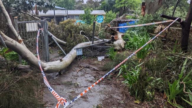 Storm damage at Blackwood Kindergarten. Picture: Craig McLoughlin