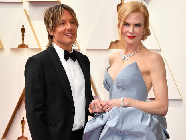 PDA from Nicole Kidma, right, and Keith Urban at the Oscars. Picture: AFP