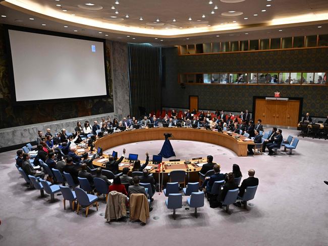 Members of the United Nations Security Council. Picture: ANGELA WEISS / AFP)