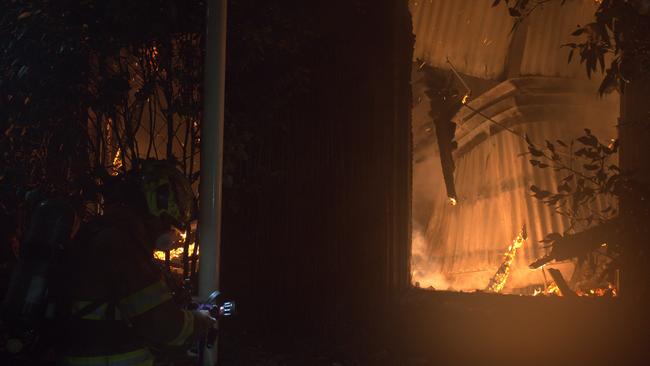 Overnight fire at the Brunswick Hotel in Liverpool Street Hobart. Picture: Tasmania Fire Service