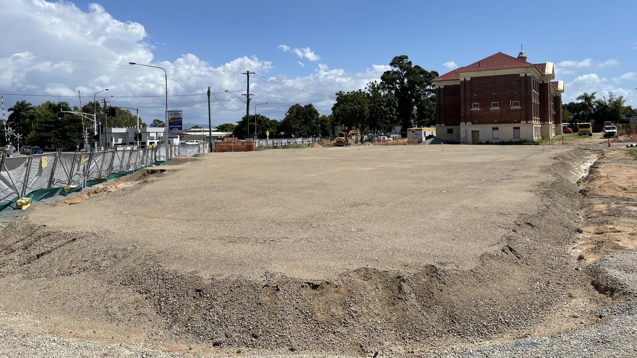 The foundations at the Weststate Private Hospital construction site. Picture: Leighton Smith