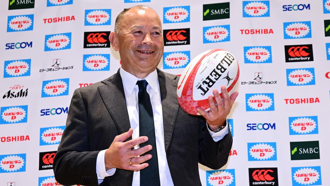 TOKYO, JAPAN - DECEMBER 14: Japan national team new head coach Eddie Jones poses during a press conference at Japan Olympic Square on December 14, 2023 in Tokyo, Japan. (Photo by Atsushi Tomura/Getty Images)