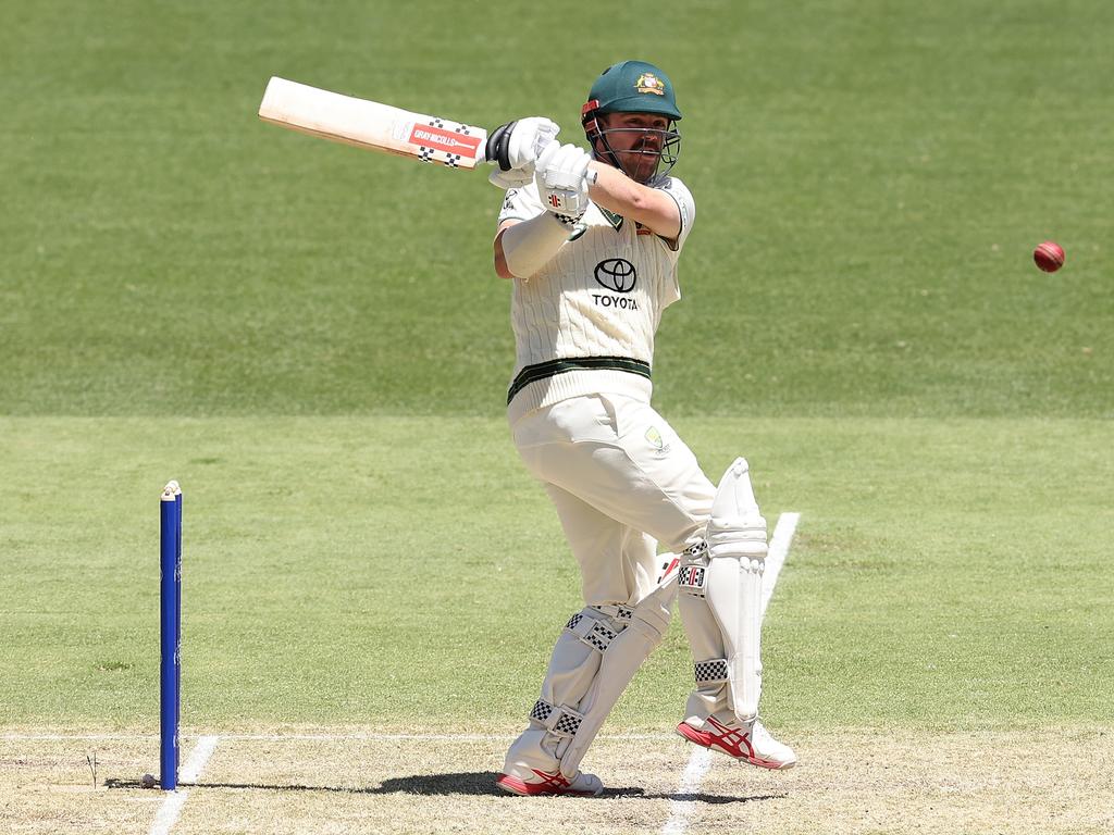 Travis Head attacked the short ball in Adelaide. Picture: Paul Kane/Getty Images