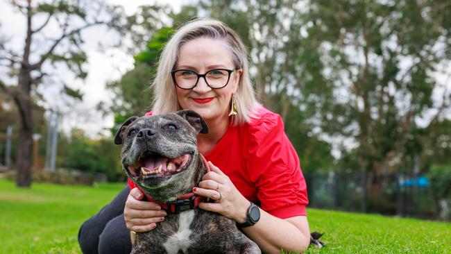 Karise McNamee, with her dog Kobi, in Helensburgh. Picture: Justin Lloyd.