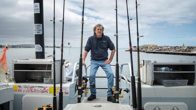 Victor Harbor charter fisherman Rod Ness is worried his town will be swamped by fishermen when the temporary ban on snapper fishing is lifted in the state's South East, in February. Picture: Brad Fleet