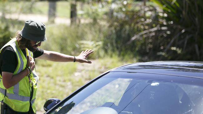 High security out the front of the Lost Paradise music festival. Picture: Tim Pascoe