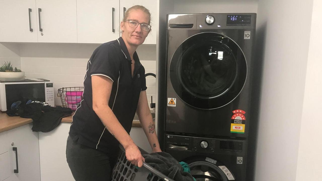 Angels community group worker Chelsea Samuels keeps busy helping things tick over at the Bundaberg CBD support centre.