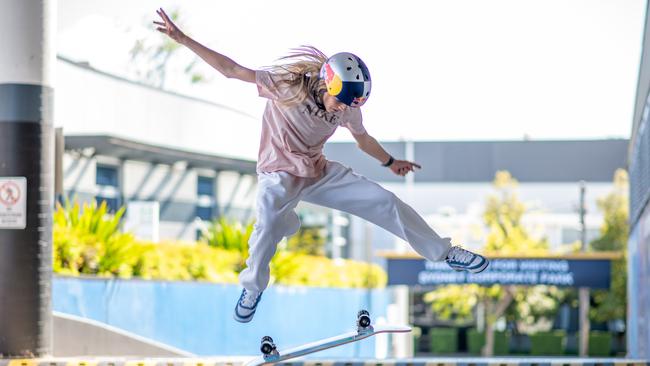 Skateboarder Chloe Covell Olympian and X-Games gold medallist for Skateboarding Chloe Covell. Picture Thomas Lisson