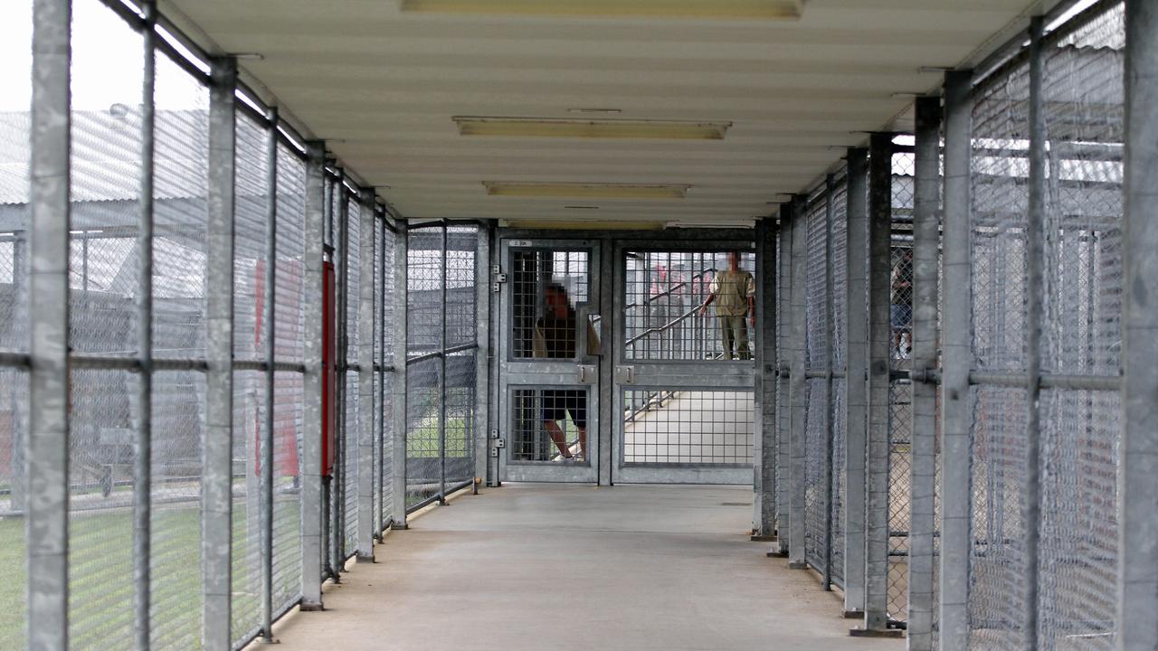 Inmates moving from one section to another at the Maryborough Correctional Centre