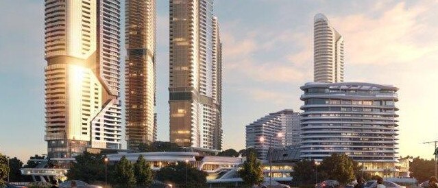 The Star Gold Coast Masterplan Development (viewed from Broadbeach) — the site is home to the original hotel and gaming complex, the Darling suite hotel and Nineteen restaurant and bar.