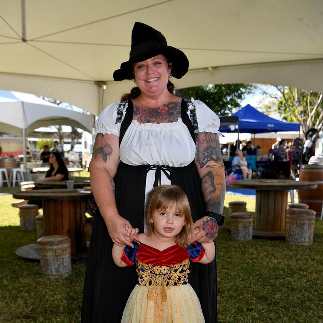 Townsville Medieval and Fantasy Festival 2024 at Cluden. Kim Drysdale with Winter, 3. Picture: Evan Morgan