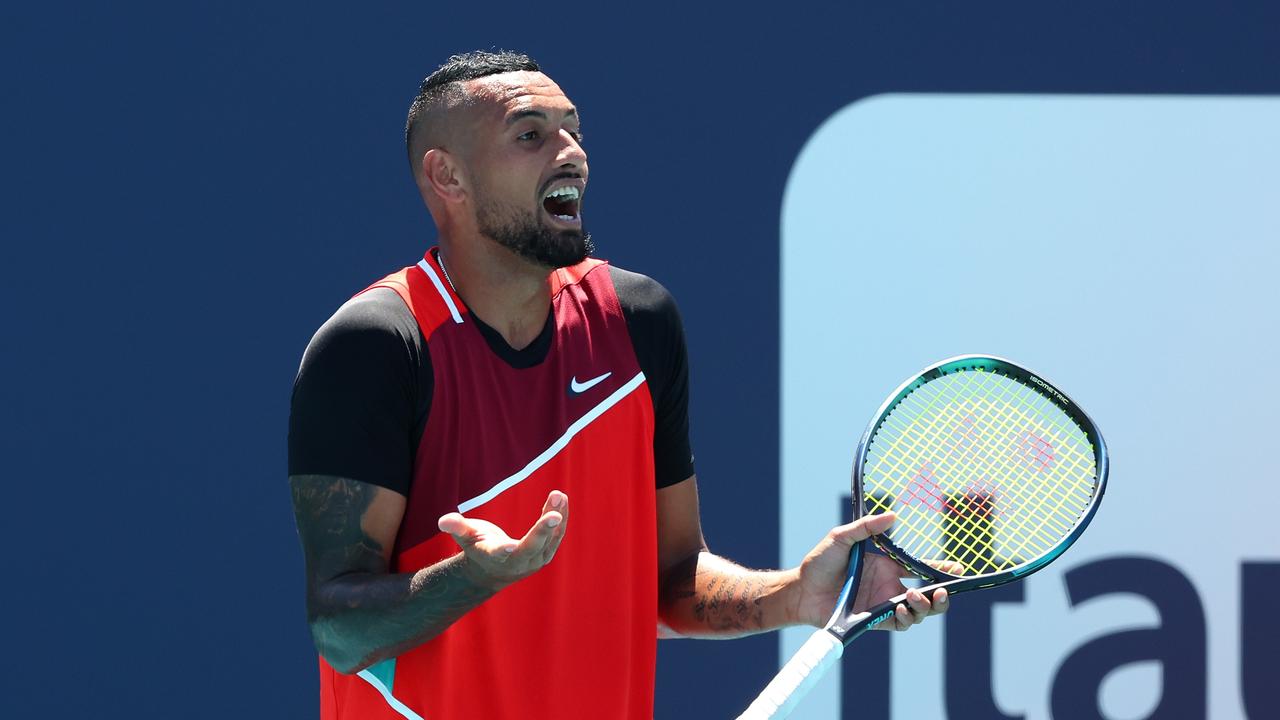 Nick Kyrgios didn’t take kindly to being mocked by Bernard Tomic. Picture: AFP