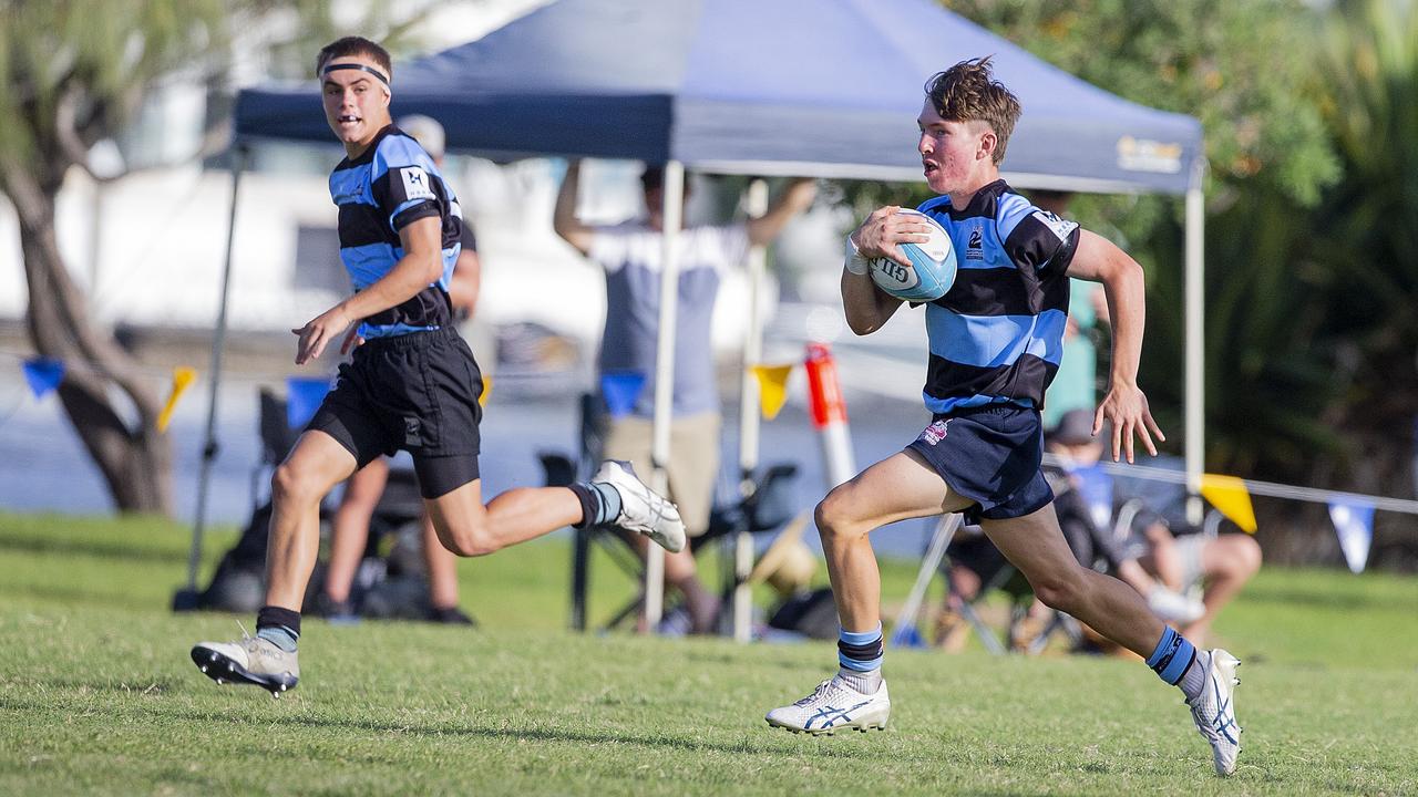 Zane Glanville (right) was a standout player for his Maroochydore Swans team. Picture: Jerad Williams