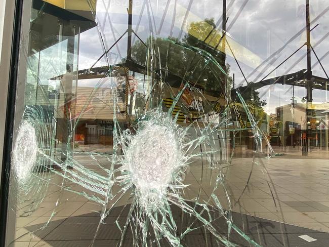 Windows are smashed every night. Picture: JPL/Media Mode/news.com.au