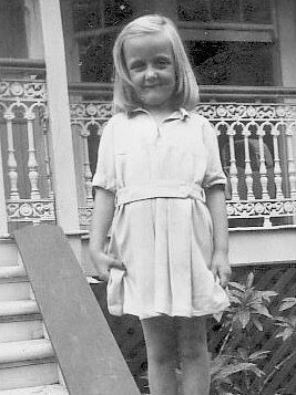 Robin Edwards pictured in 1948 when she was seven years old