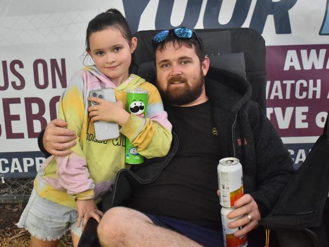 Kendall and Ashley May at the CQ Capras game against the Ipswich Jets in Round 12 of the Hostplus Cup at Rugby Park, Rockhampton, on June 1, 2024.