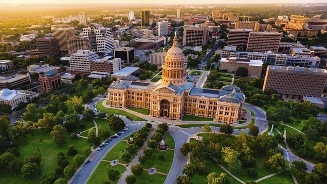 The Texas State Capitol building in Austin.