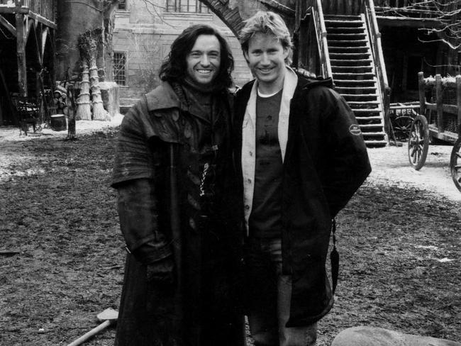 Jackman and Ryan on-set in Prague during filming of ‘Van Helsing’ in 2003.