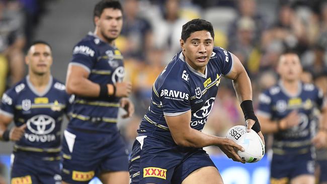 Jason Taumalolo is keeping things close to his chest. (Photo by Ian Hitchcock/Getty Images)