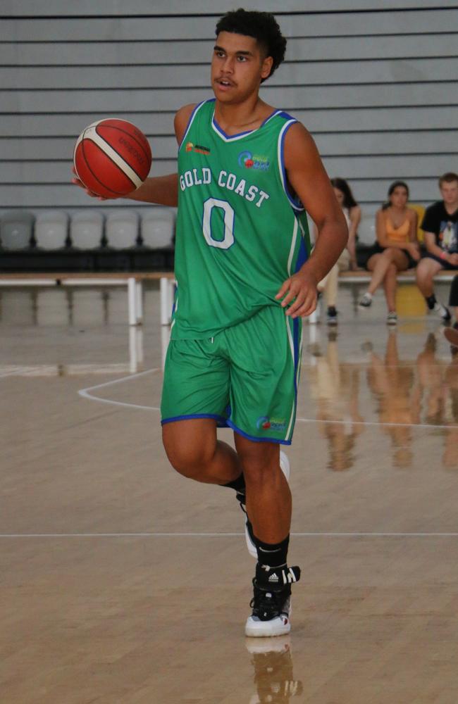 Brisbane State High School big man Elijah Kamu.