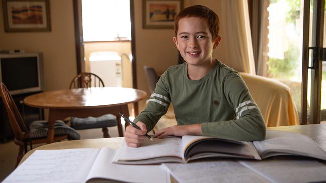 Mitchell Clancy, 12, at home in Wy-Yung. Picture: Jason Edwards