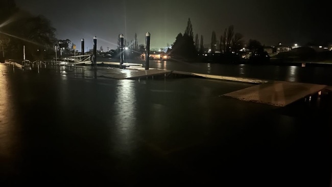 Derwent Valley Stand Up Paddle boarding experiences flooding of the river. Picture: Supplied