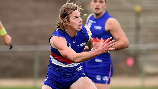 Mitch Hannan in action for Footscray in the VFL. Picture: David Smith