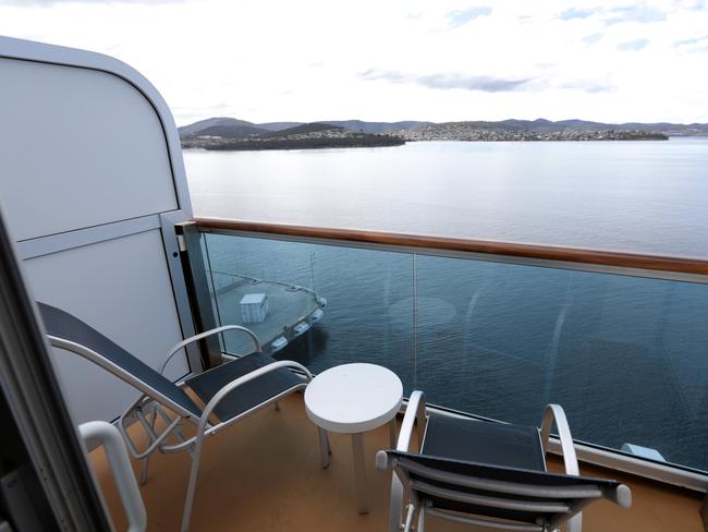 A sneak peak inside the cruise ship Majestic Princess, which docked in Hobart on Sunday. Picture: PATRICK GEE