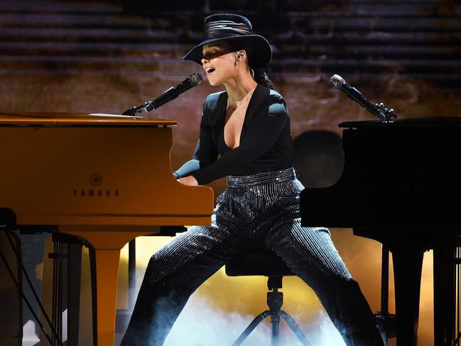 Alicia Keys performed a mesmerising set of her hit songs. Picture: Kevin Winter/Getty Images for The Recording Academy