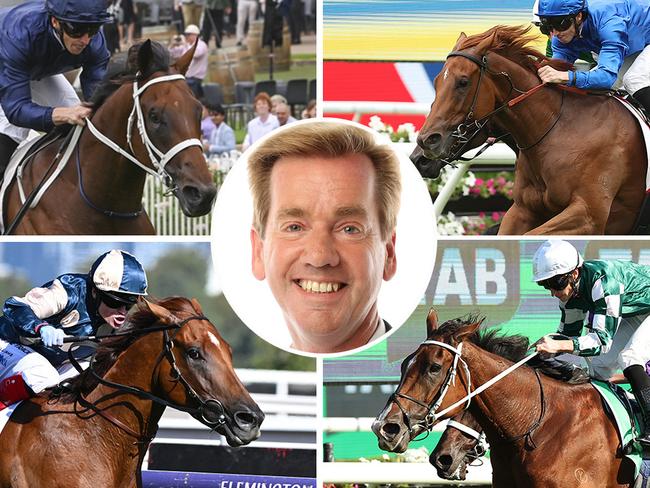 Ray Thomas (inset) previews today's racing, which will see Wodeton (top left) and Tempted (top right clash in the Golden Slipper, while Via Sistina (bottom right) is a hot favourite for the Ranvet and Jimmysstar (bottom left) heads the betting for the William Reid Stakes.