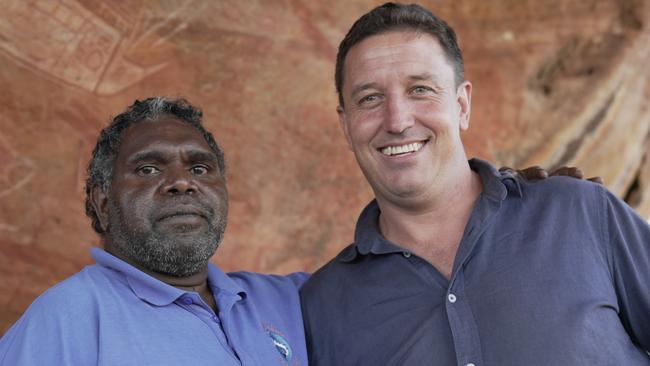 Sky News North Australia correspondent Matt Cunningham with Constantine Mamarika in his doco The Voice: Australia Decides. Picture: Sky News