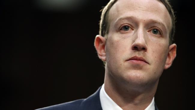 Facebook CEO Mark Zuckerberg testifies before a joint hearing of the Commerce and Judiciary Committees on Capitol Hill in Washington.