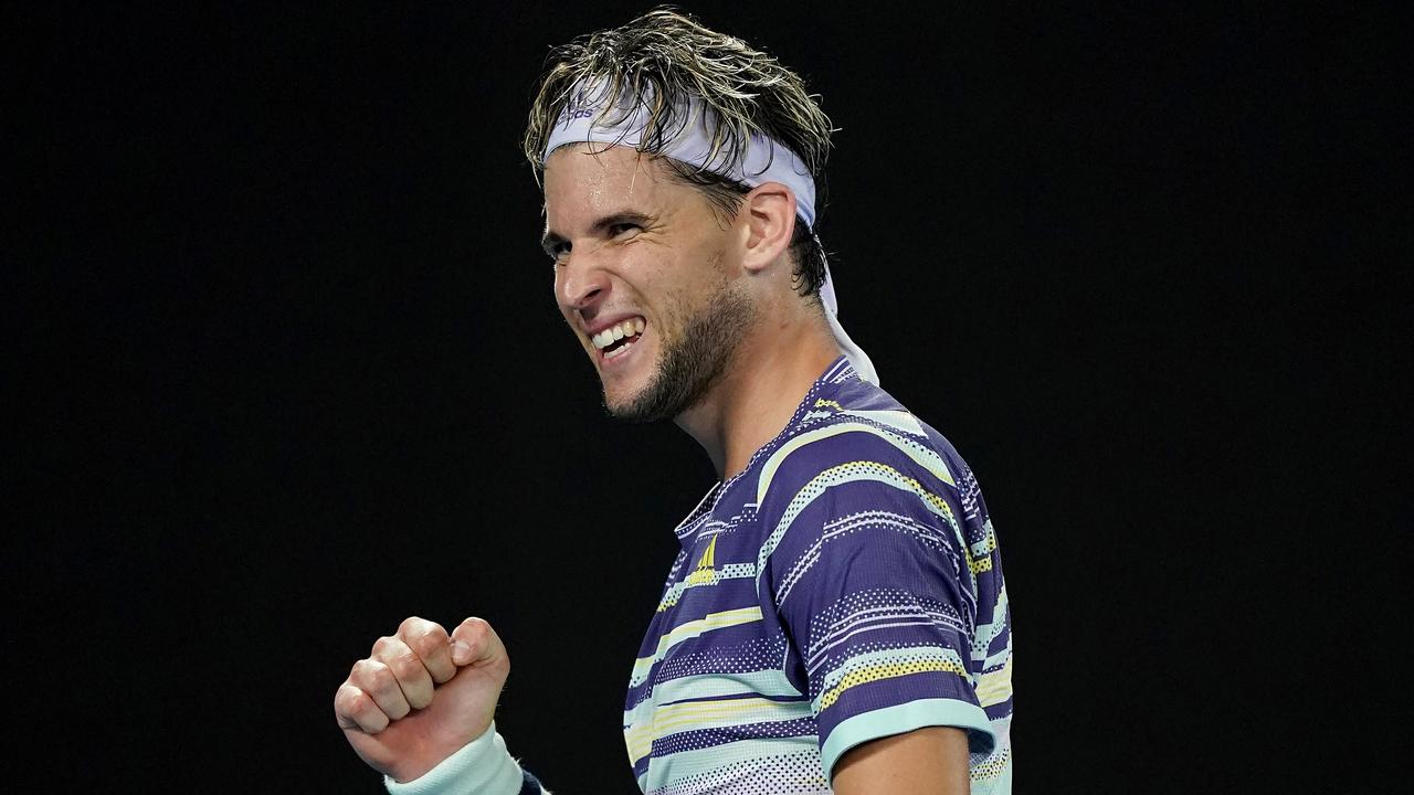 Dominic Thiem stunned Rafael Nadal to make the semi-finals. (AAP Image/Michael Dodge)