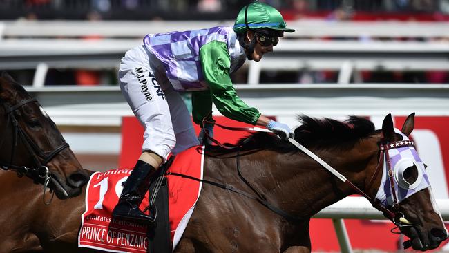 Payne reacts after her record-breaking ride.